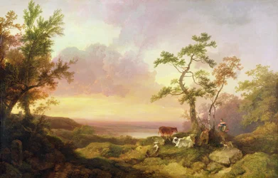 Paisagem com gado e camponês, c. 1781